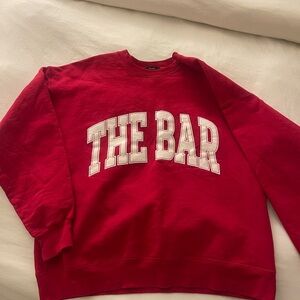 The Bar Varsity Sweatshirt - Ruby